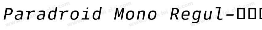 Paradroid Mono Regul字体转换